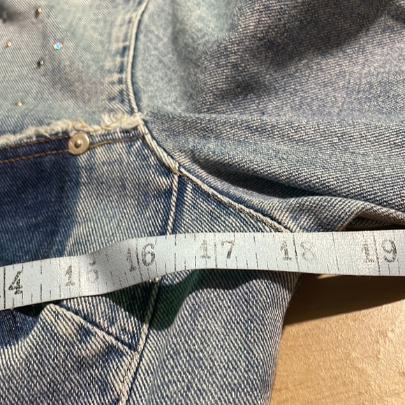 ๐HP๐Express Jeans Denim Raw Edged Jacket - Picture 7 of 10